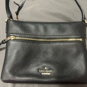 Kate Spade Black Pebbled Leather Crossbody Bag